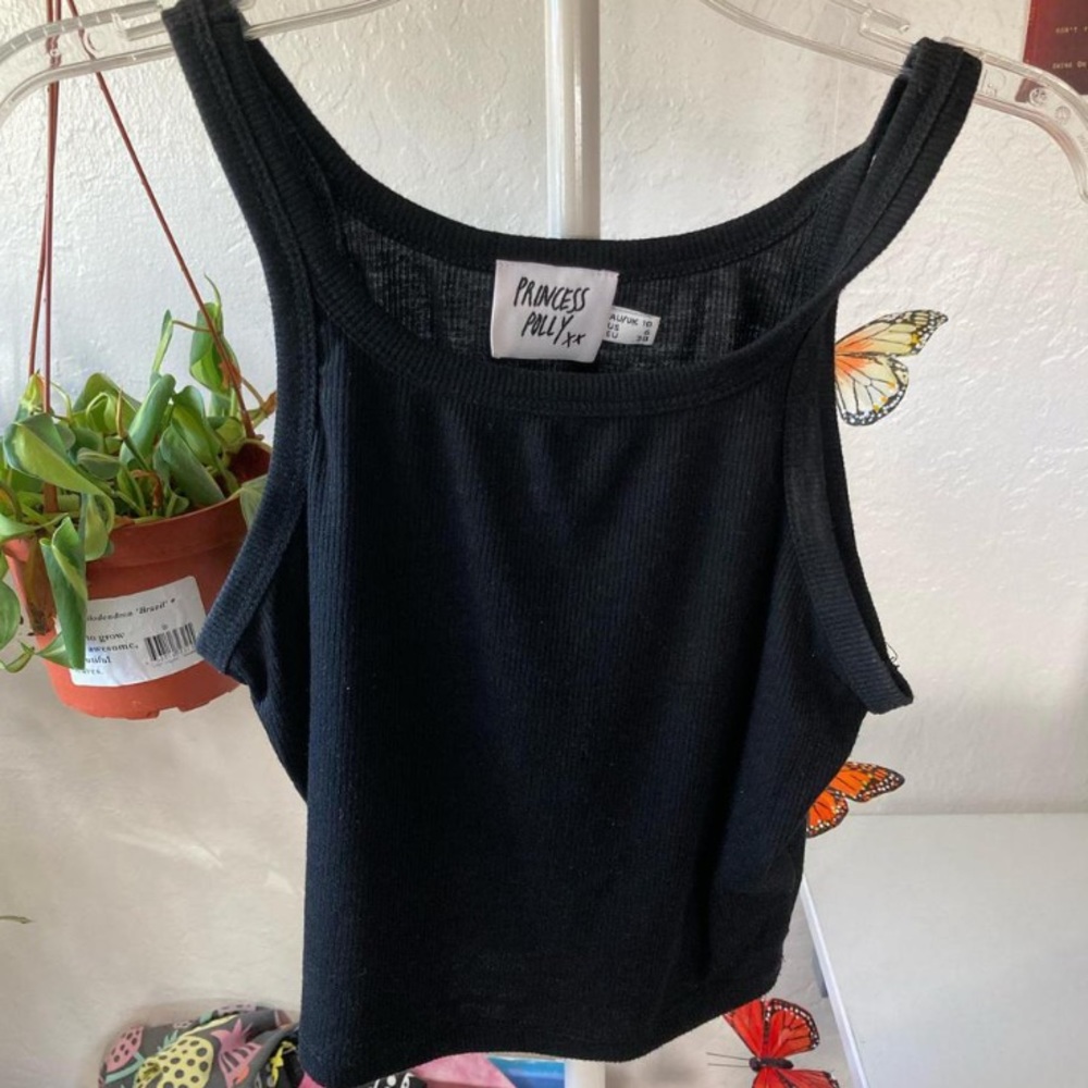 Princess Polly size medium black ribbed tank